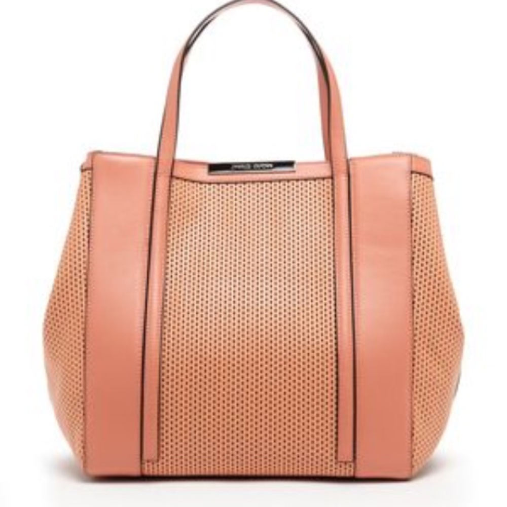Charles Jourdan salmon leather tote